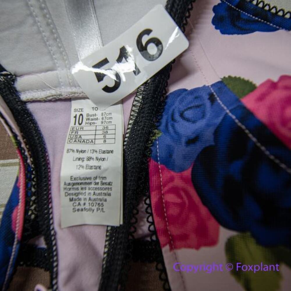 Seafolly floral print bikini top, women size‎ 6 - Picture 8 of 8